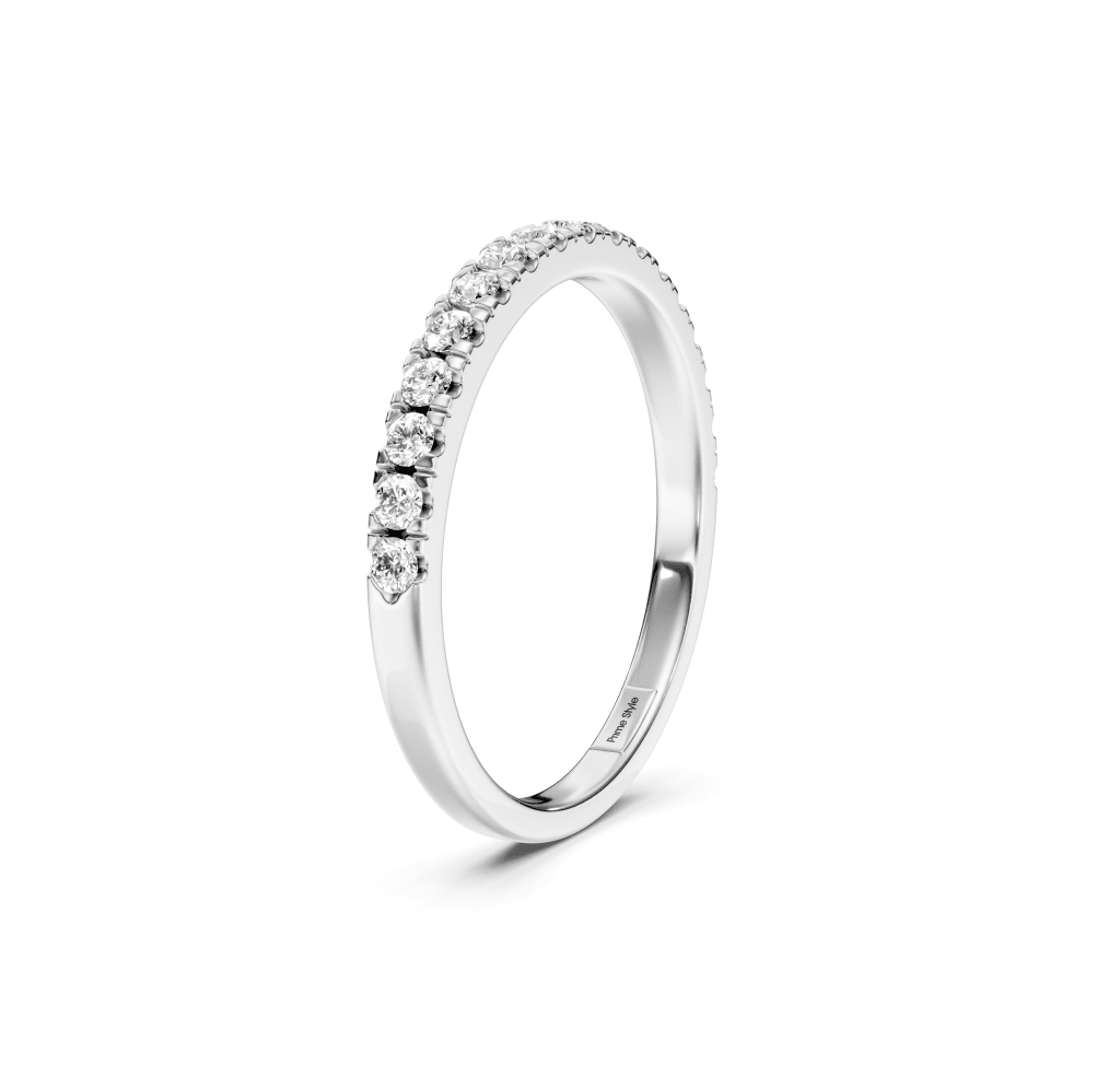 0.35 CT Round Cut Lab Grown Diamonds - Wedding Band - Primestyle.com