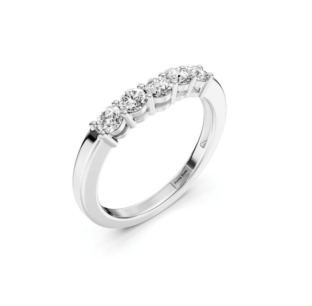 0.50 CT Emerald Cut Natural Diamonds - Wedding Band - Primestyle.com