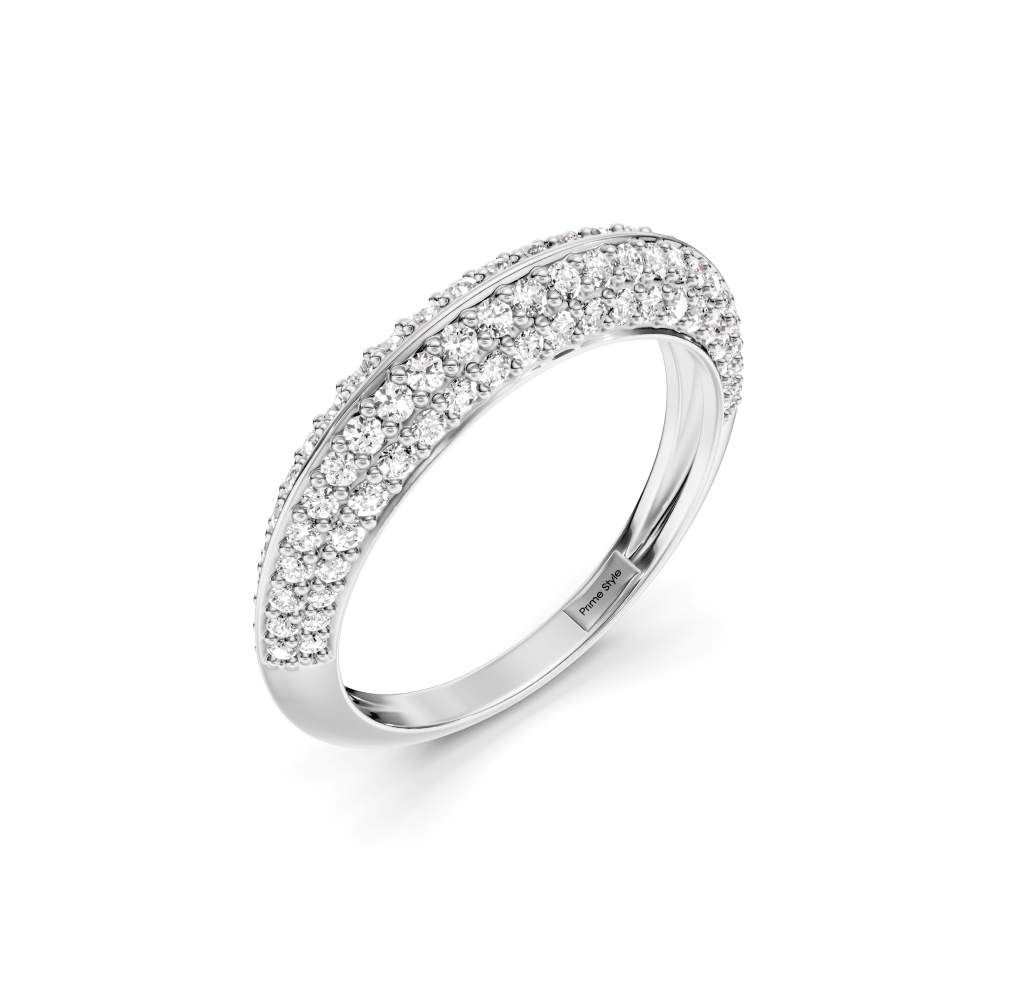 0.80 CT Round Cut Lab Grown Diamonds - Wedding Band
