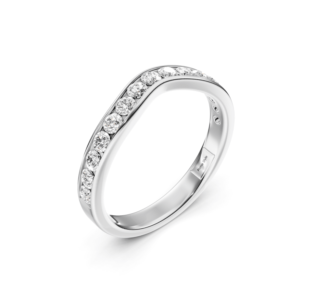 0.45 CT Round Cut Natural Diamonds - Wedding Band - Primestyle.com