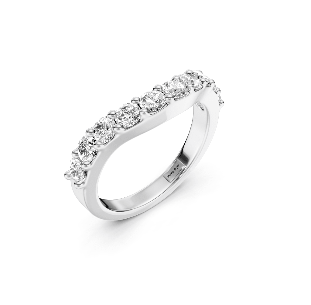 1.15 CT Round Cut Natural Diamonds - Wedding Band