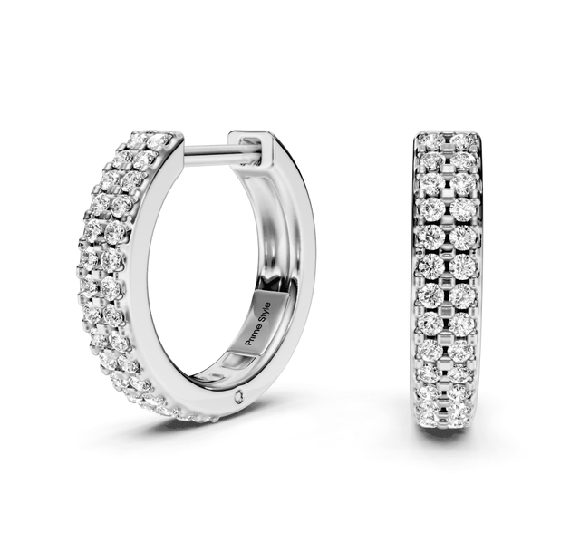 0.20 CT Round Cut Lab Grown Diamonds - Hoop & Drop Earrings