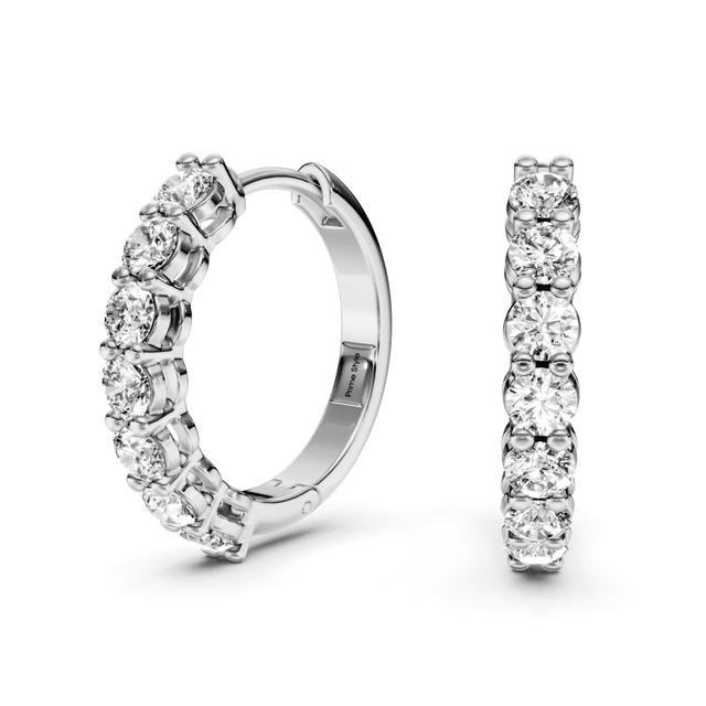 1.20 CT Round Cut Lab Grown Diamonds - Hoop & Drop Earrings