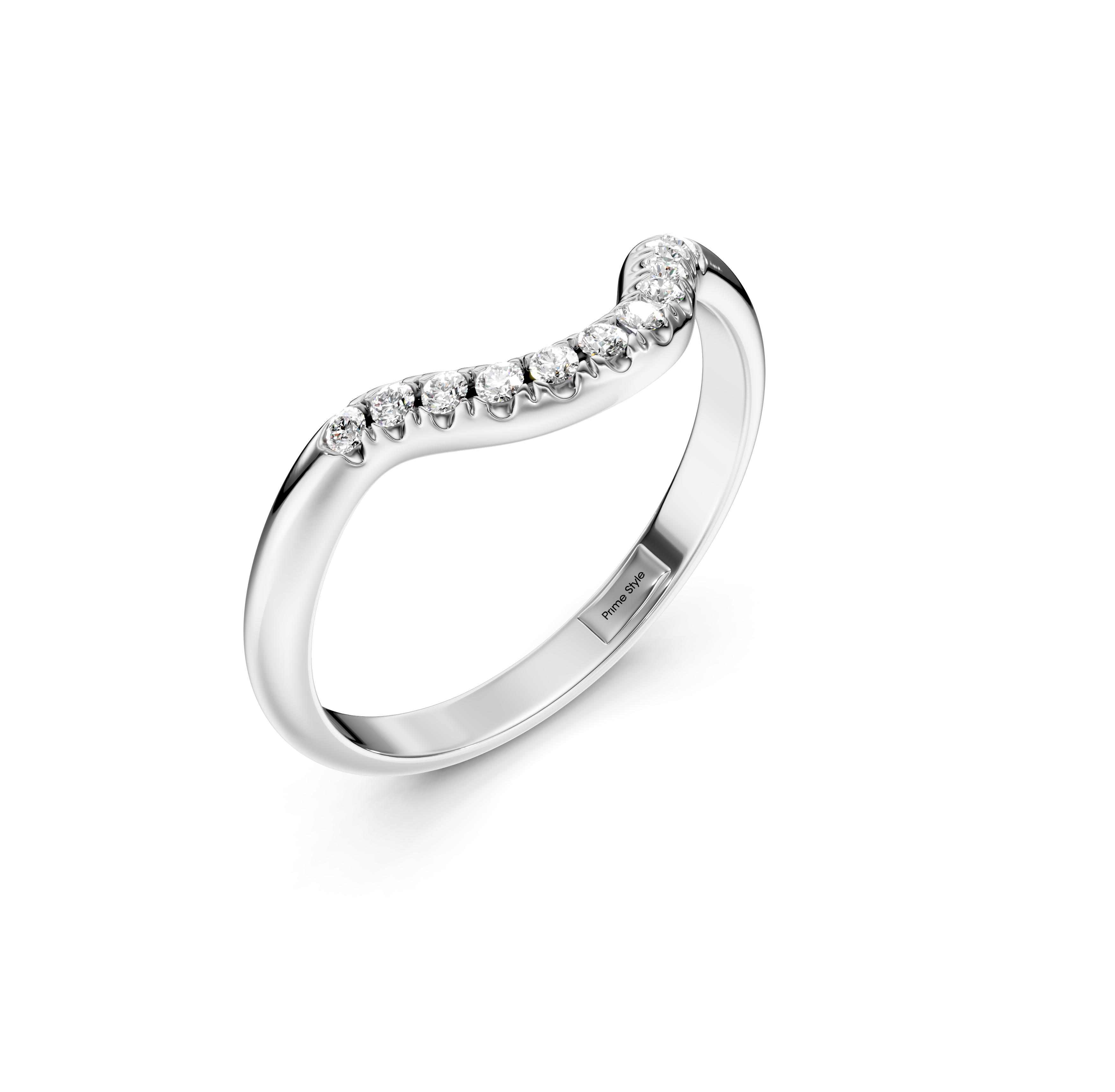 0.15 CT Round Cut Lab Grown Diamonds - Wedding Band