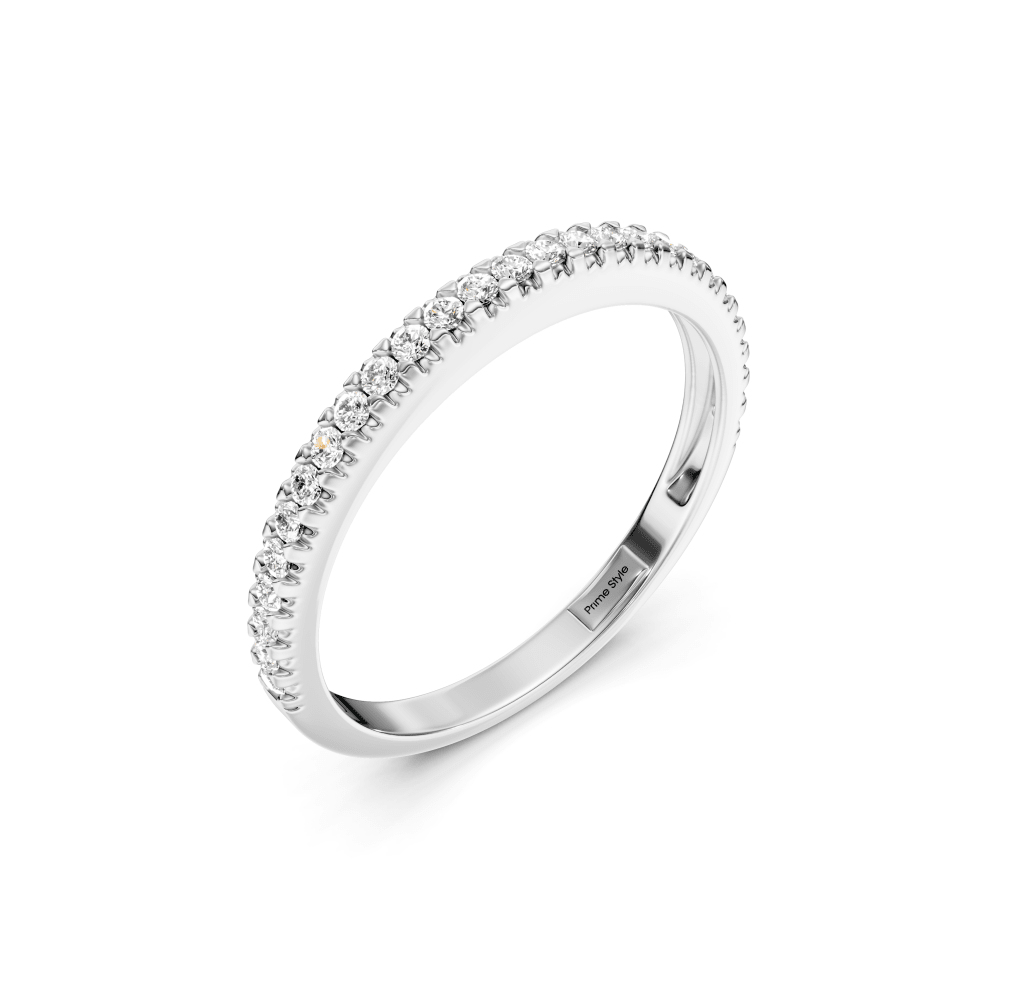 0.25 CT Round Cut Natural Diamonds - Wedding Band - Primestyle.com