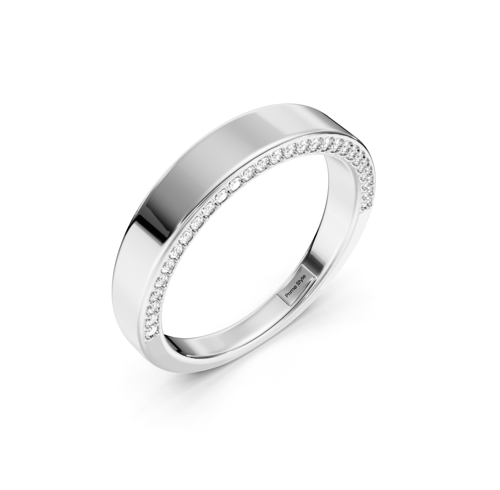 0.30 CT Round Cut Lab Grown Diamonds - Wedding Band