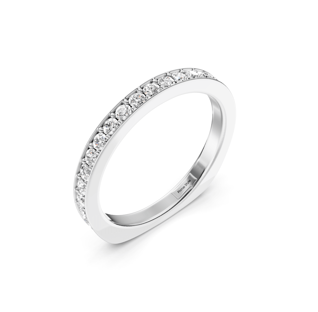 0.50 CT Round Cut Lab Grown Diamonds - Wedding Band