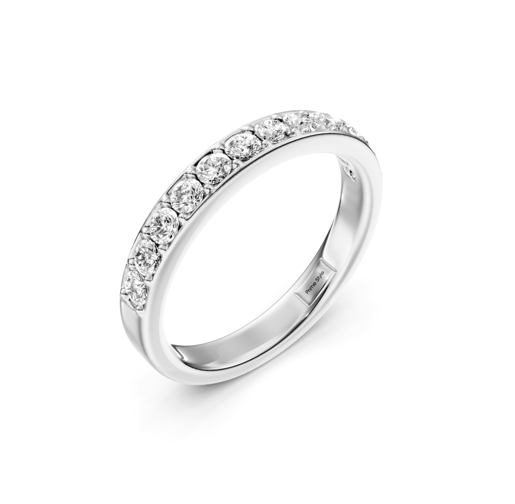 0.55 CT Round Cut Natural Diamonds - Wedding Band