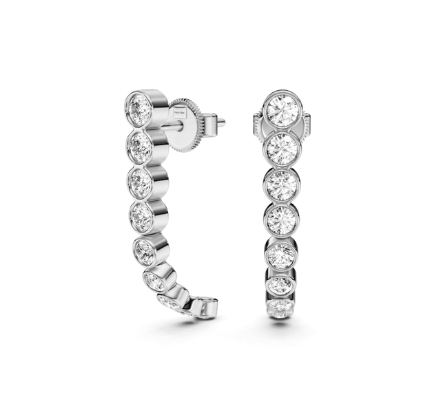 1.35 CT Round Cut Lab Grown Diamonds - Diamond Earrings