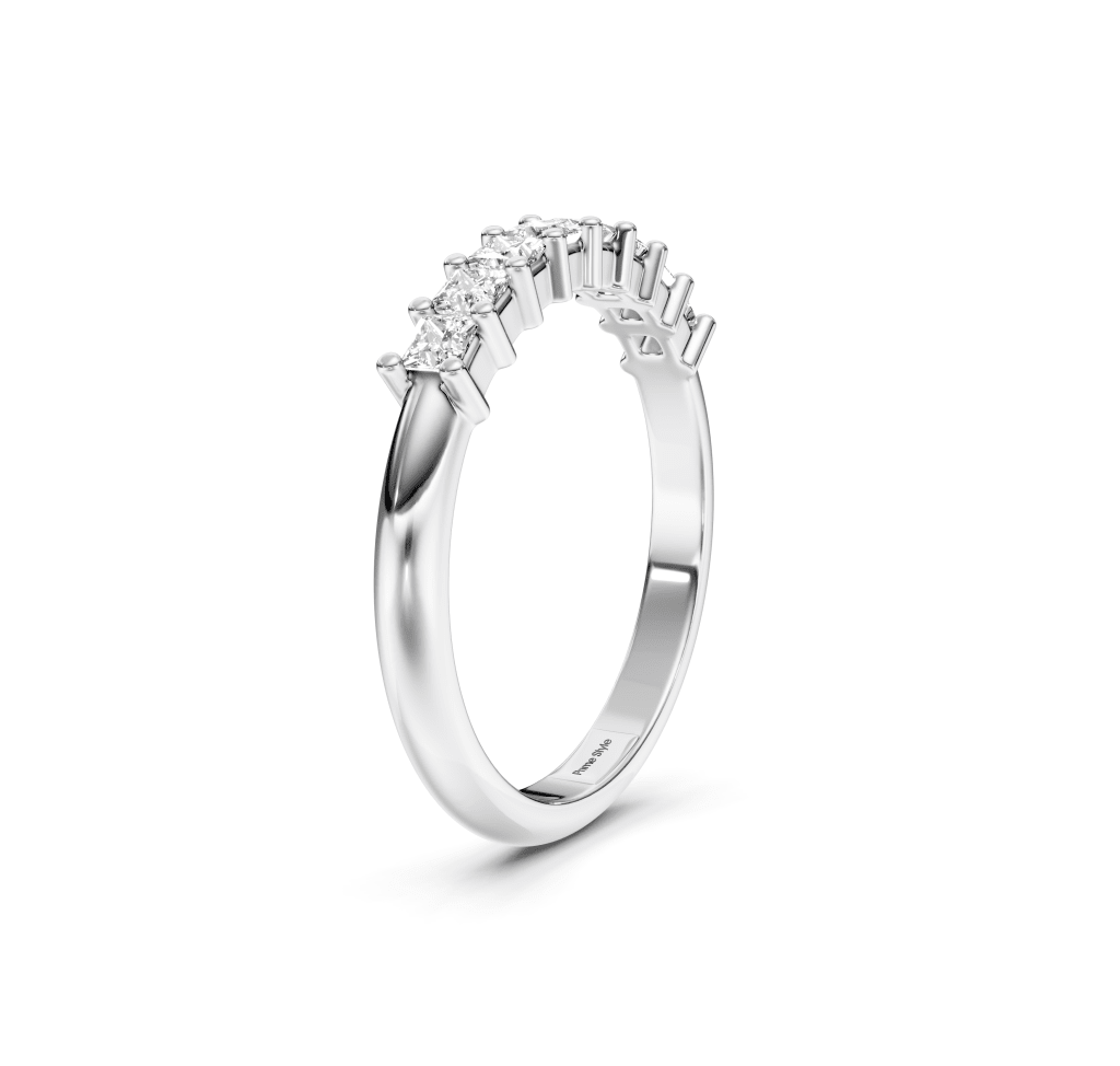 0.40 CT Princess Cut Lab Grown Diamonds - Wedding Band - Primestyle.com