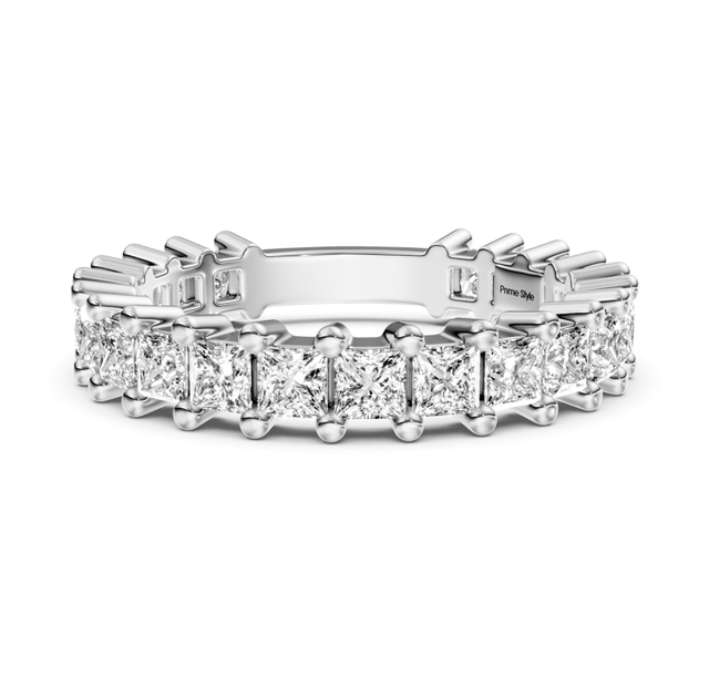 2.00 CT Princess Cut Lab Grown Diamonds - Wedding Band
