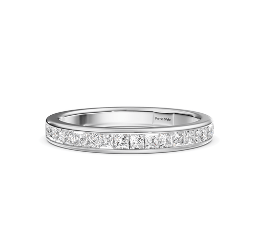 0.90 CT Princess Cut Lab Grown Diamonds - Wedding Band - Primestyle.com