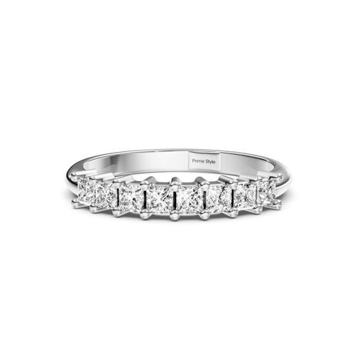 0.40 CT Princess Cut Lab Grown Diamonds - Wedding Band