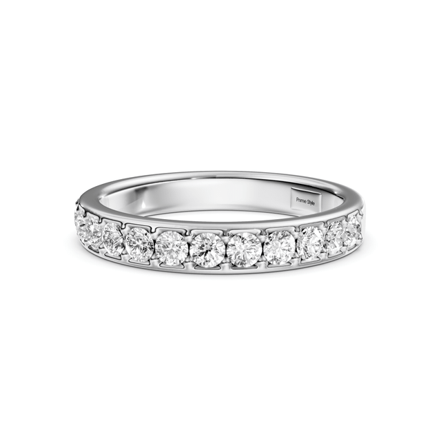 0.55 CT Round Cut Lab Grown Diamonds - Wedding Band