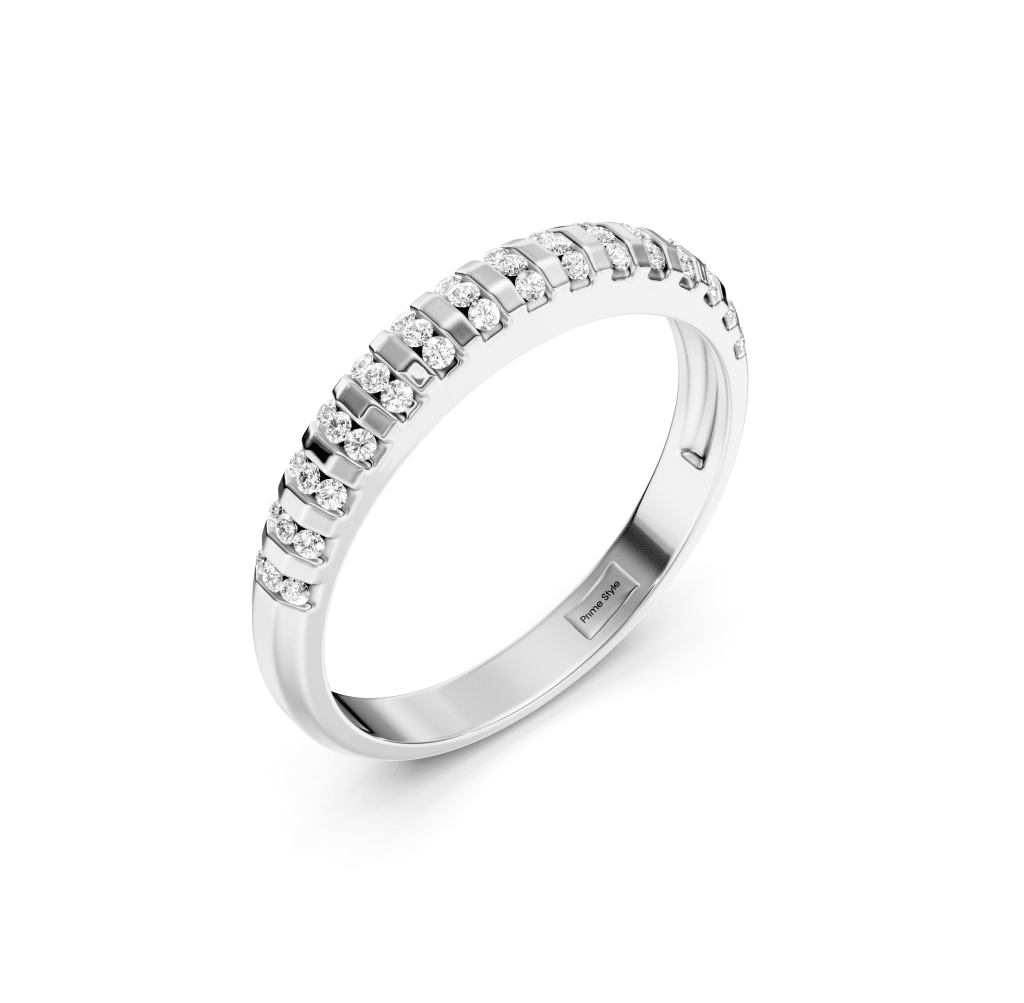 0.25 CT Round Cut Natural Diamonds - Wedding Band
