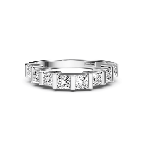 0.80 CT Princess Cut Lab Grown Diamonds - Wedding Band - Primestyle.com
