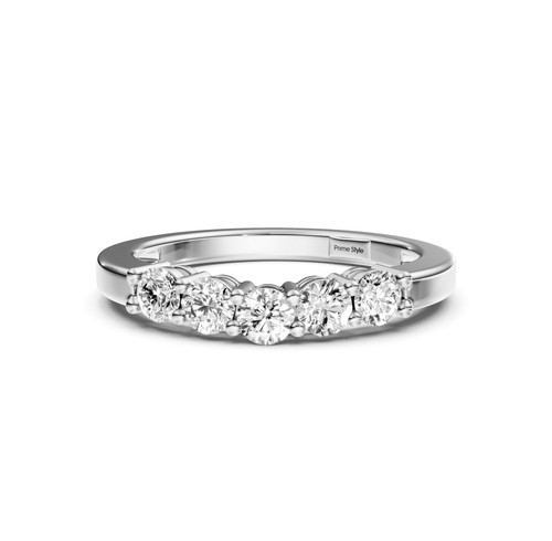 0.50 CT Emerald Cut Natural Diamonds - Wedding Band - Primestyle.com