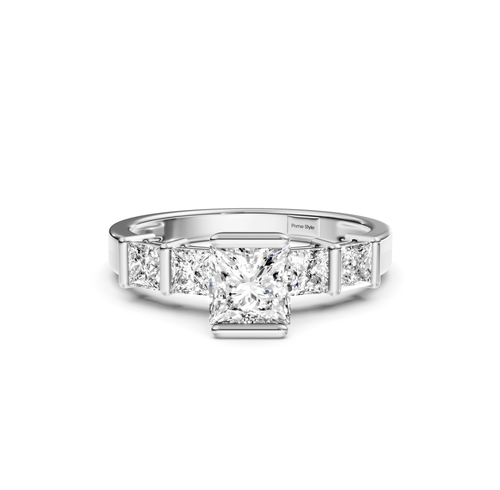 1.30 - 6.80 CT Princess Cut Lab Grown Diamonds - Engagement Ring - Primestyle.com