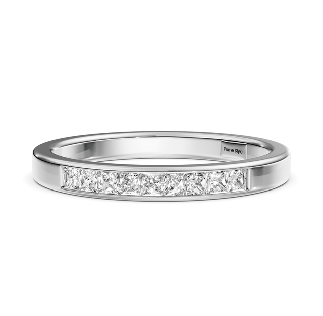 0.30 CT Princess Cut Lab Grown Diamonds - Wedding Band