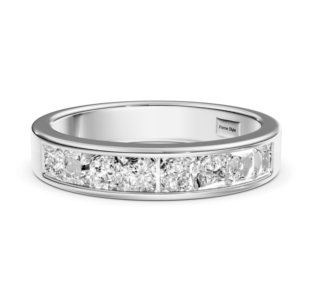 1.00 CT Princess Cut Lab Grown Diamonds - Wedding Band
