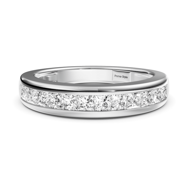 0.60 CT Princess Cut Lab Grown Diamonds - Wedding Band