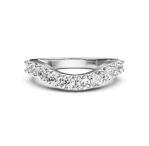 1.15 CT Round Cut Natural Diamonds - Wedding Band - Primestyle.com