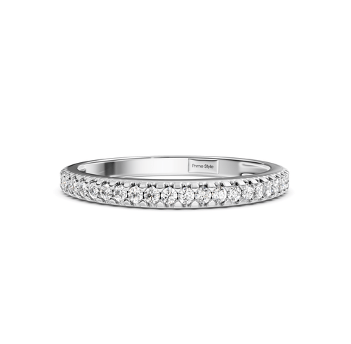 0.25 CT Round Cut Lab Grown Diamonds - Wedding Band - Primestyle.com
