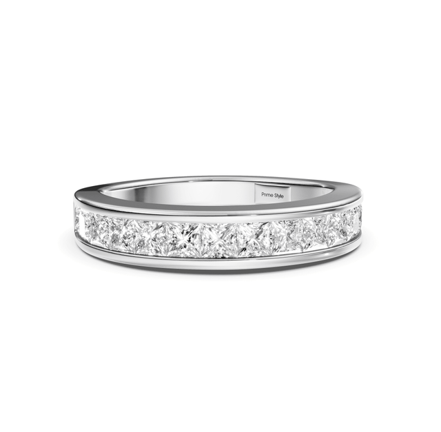 1.00 CT Princess Cut Lab Grown Diamonds - Wedding Band