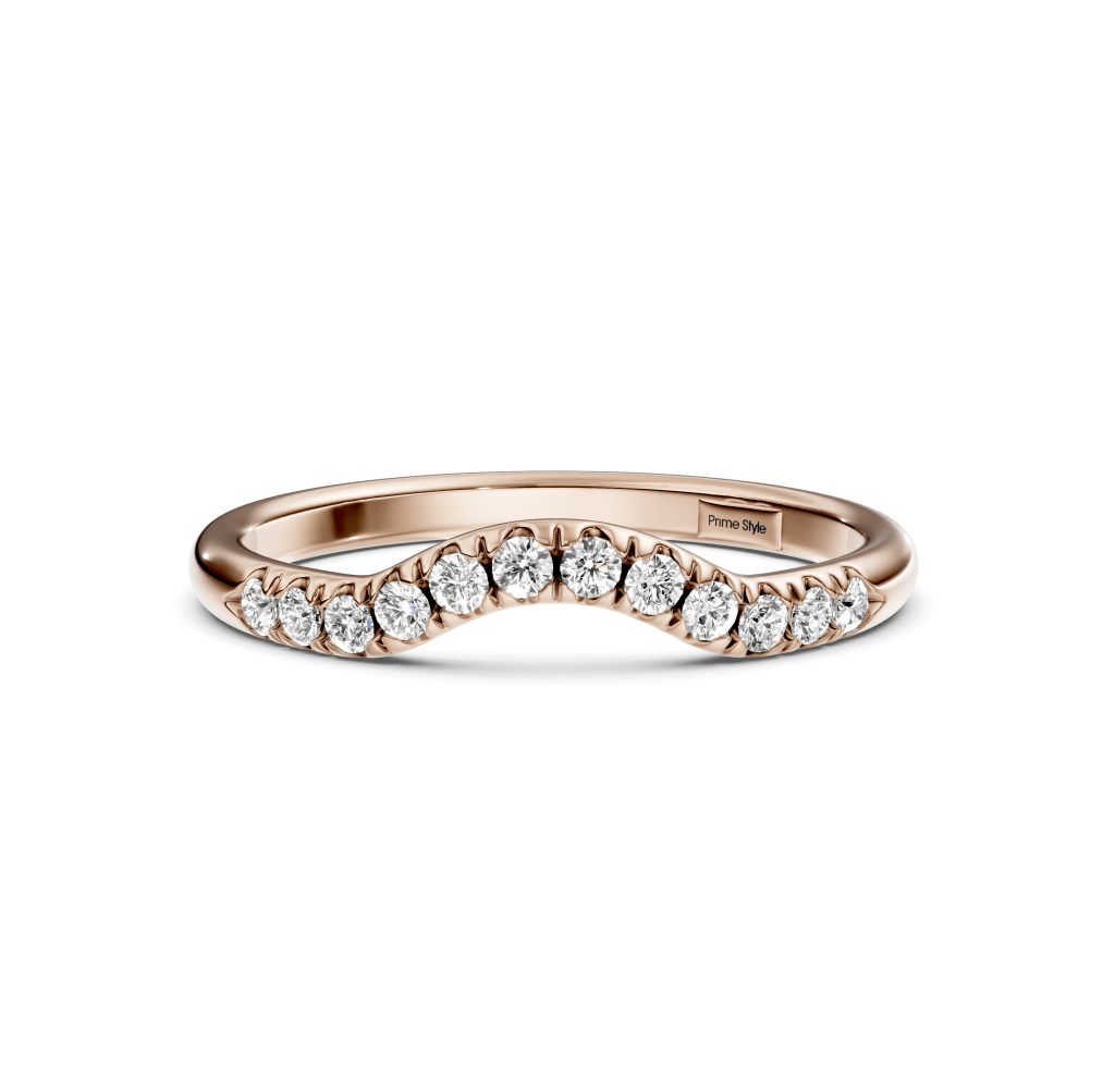 0.15 CT Round Cut Diamonds - Wedding Band - Primestyle.com