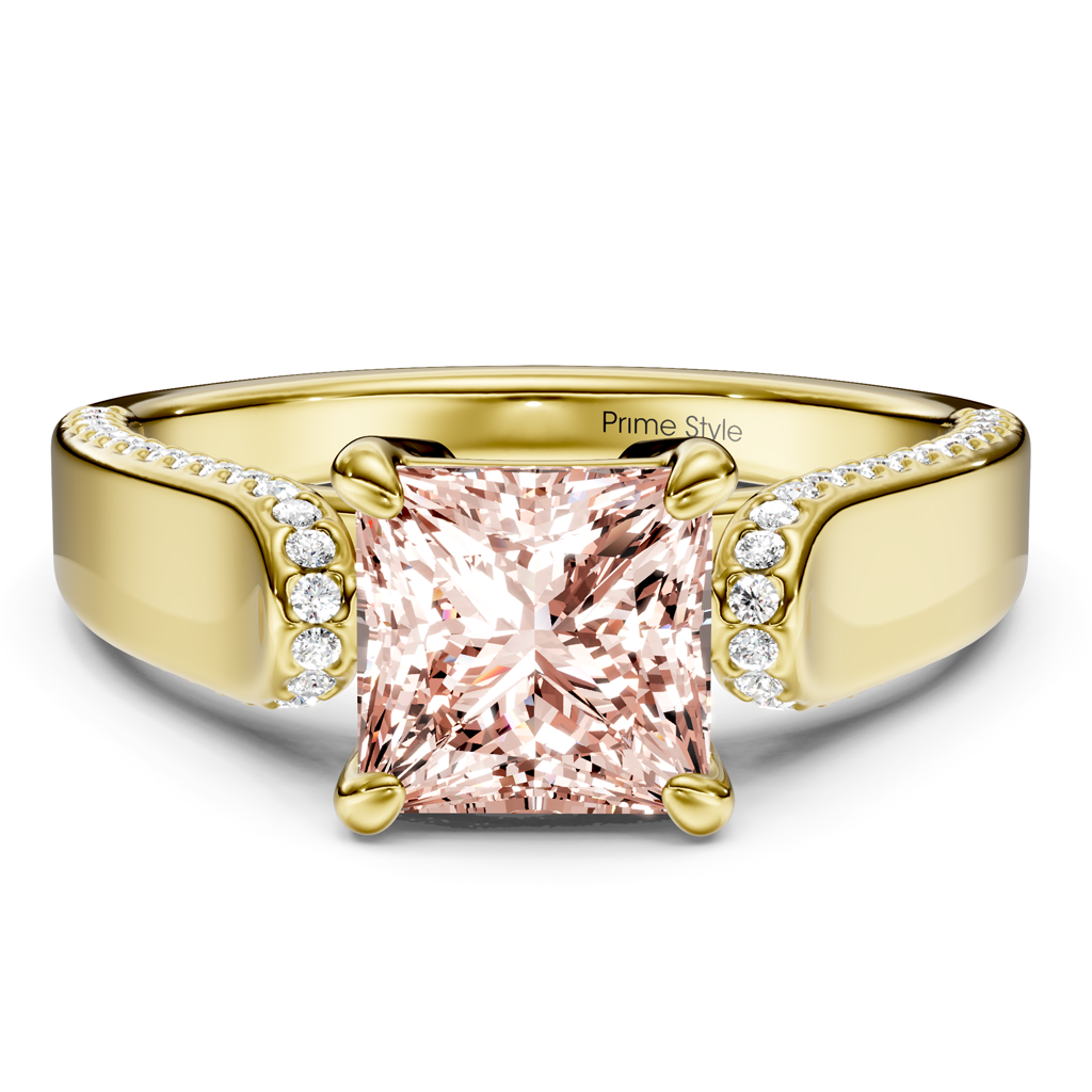 1.65-4.65 CT Round Cut Fancy Pink Diamonds - Engagement Ring