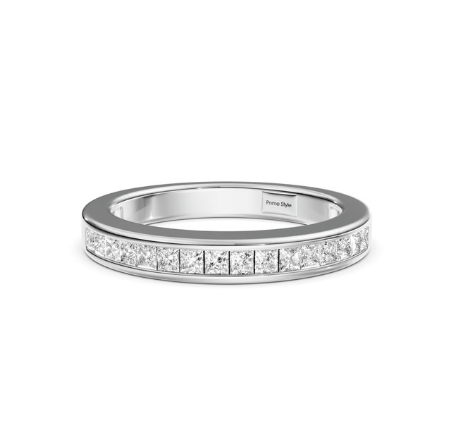 0.40 CT Princess Cut Lab Grown Diamonds - Wedding Band