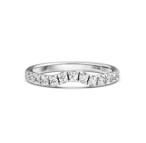 0.40 CT Round Cut Lab Grown Diamonds - Wedding Band - Primestyle.com