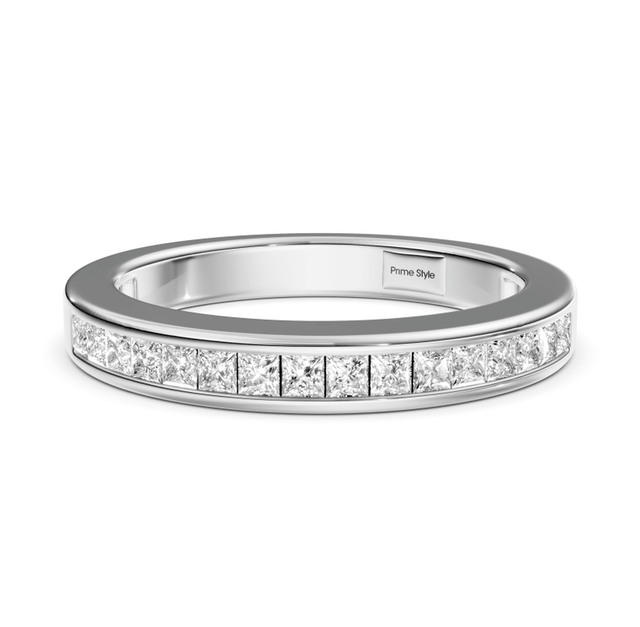 0.40 CT Princess Cut Lab Grown Diamonds - Wedding Band