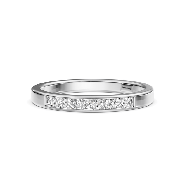 0.30 CT Princess Cut Lab Grown Diamonds - Wedding Band