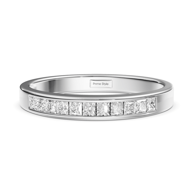 0.25 CT Princess Cut Lab Grown Diamonds - Wedding Band
