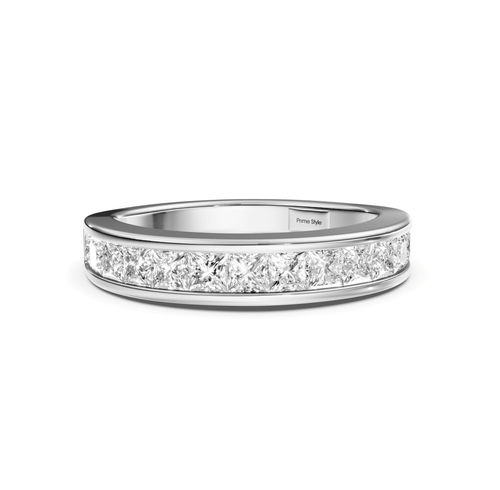 1.00 CT Princess Cut Natural Diamonds - Wedding Band - Primestyle.com