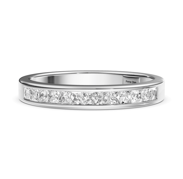 0.35 CT Princess Cut Lab Grown Diamonds - Wedding Band