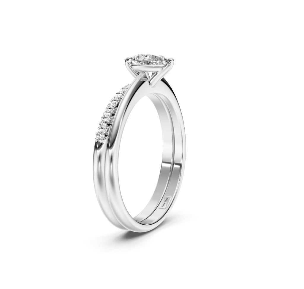 0.65-6.15 CT Pear & Round Cut Diamonds - Bridal Set