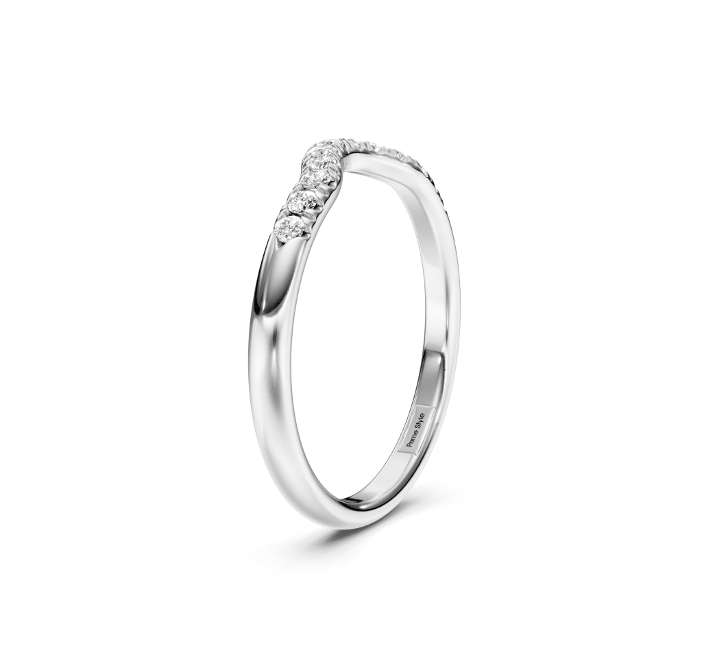 0.15 CT Round Cut Lab Grown Diamonds - Wedding Band
