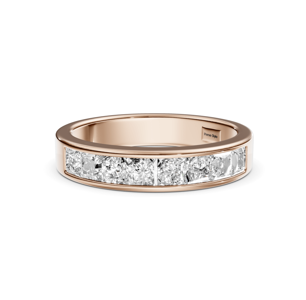 1.00 CT Princess Cut Lab Grown Diamonds - Wedding Band - Primestyle.com