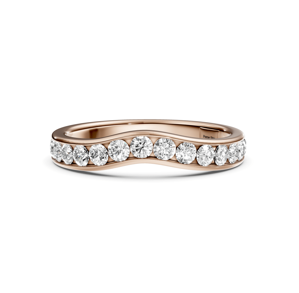 0.45 CT Round Cut Natural Diamonds - Wedding Band - Primestyle.com