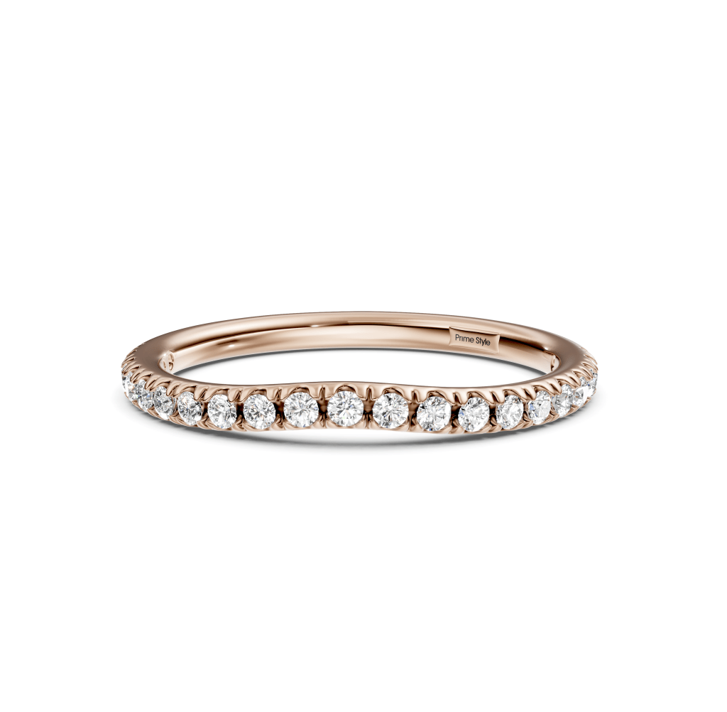 0.15 CT Round Cut Lab Grown Diamonds - Wedding Band - Primestyle.com