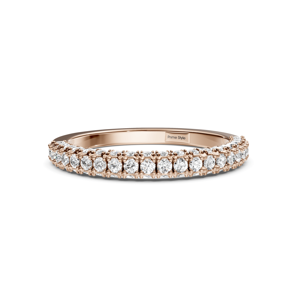 0.65 CT Round Cut Diamonds - Wedding Band - Primestyle.com
