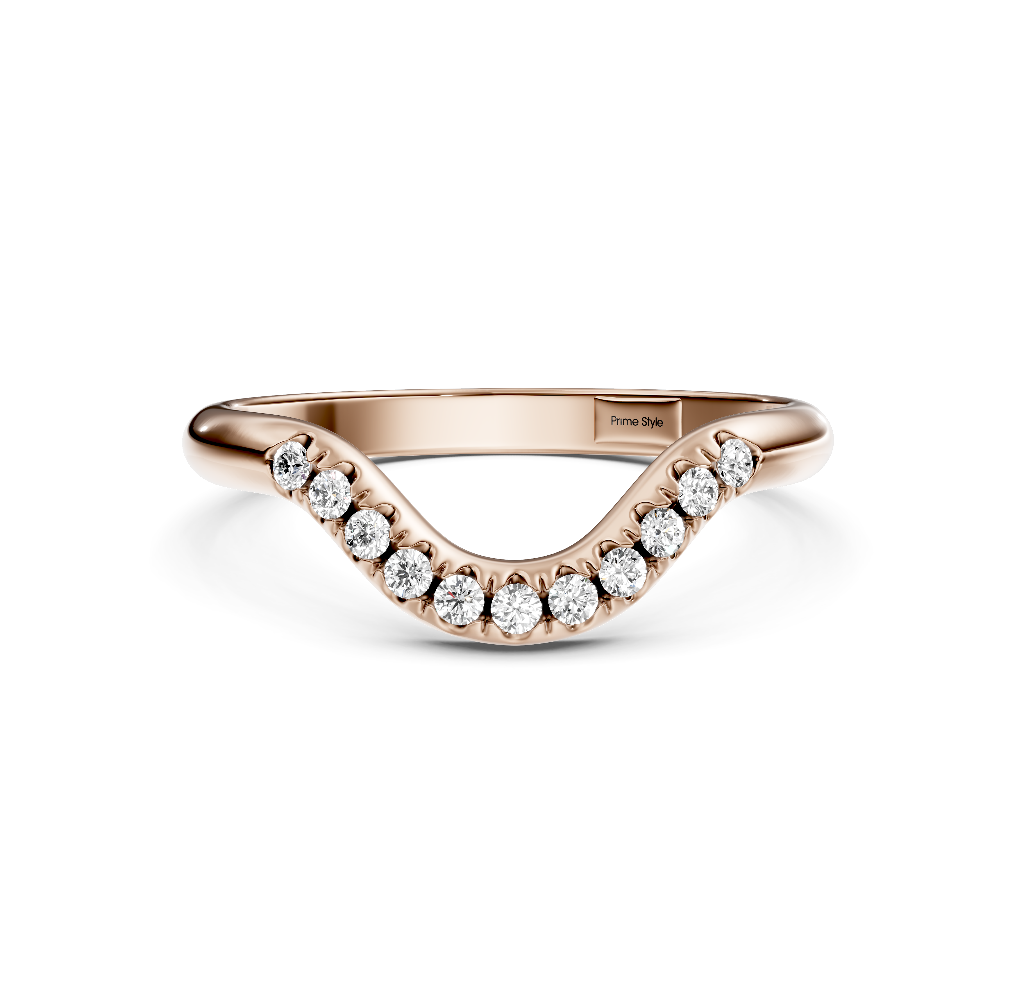 0.15 CT Round Cut Lab Grown Diamonds - Wedding Band