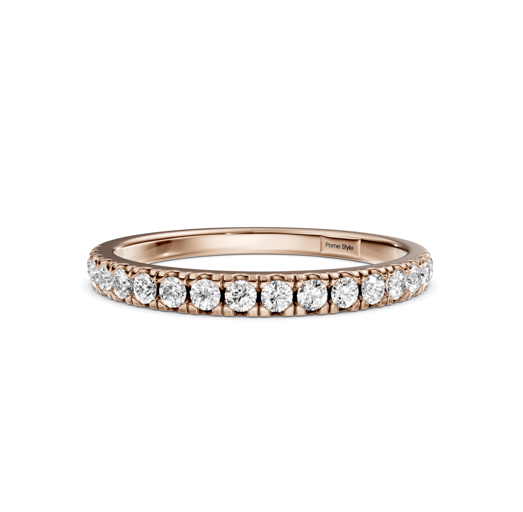 0.35 CT Round Cut Lab Grown Diamonds - Wedding Band - Primestyle.com