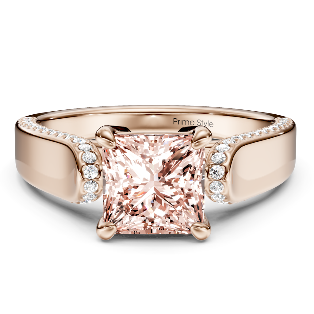 1.65-4.65 CT Round Cut Fancy Pink Diamonds - Engagement Ring