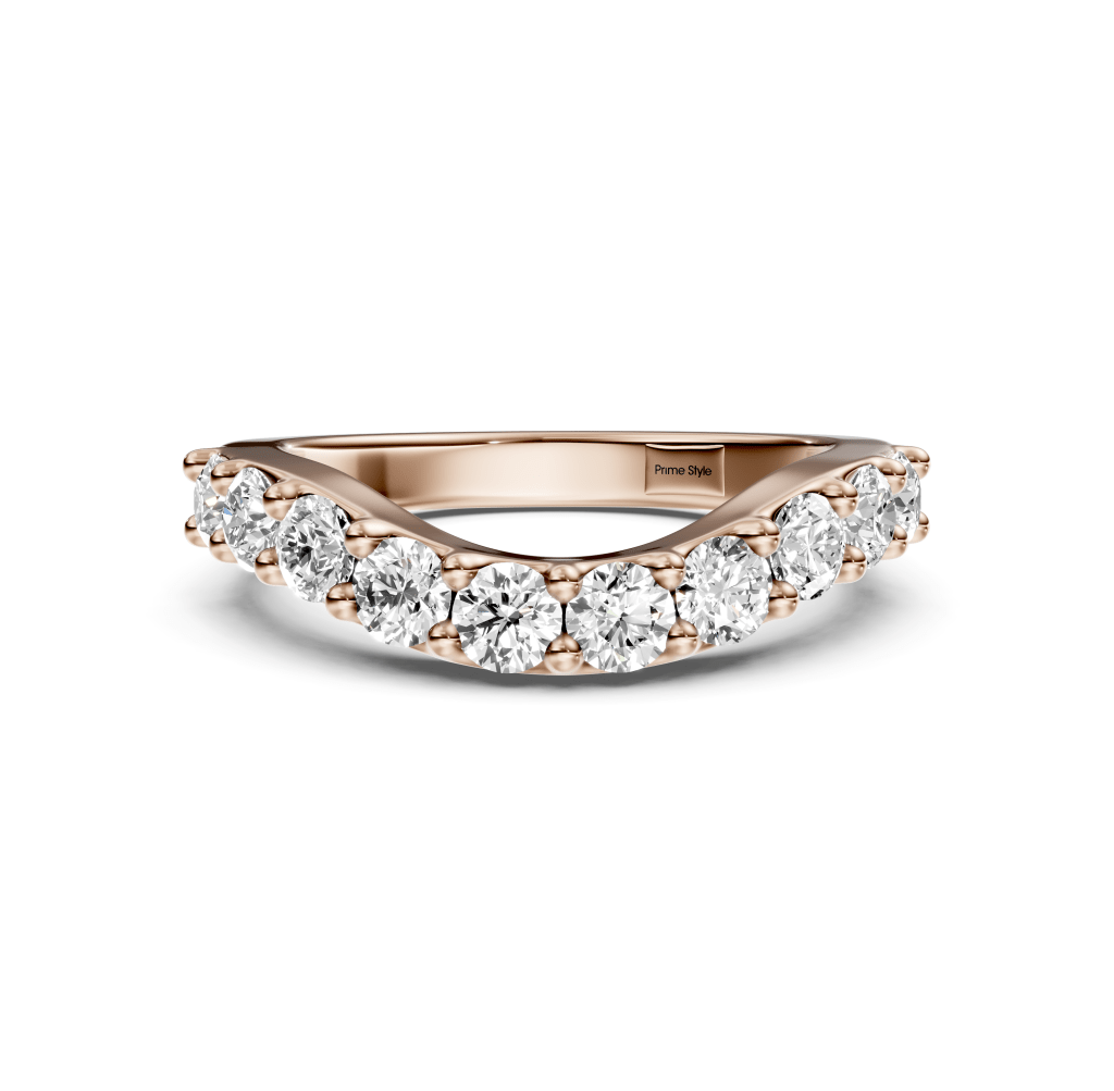 1.15 CT Round Cut Natural Diamonds - Wedding Band - Primestyle.com