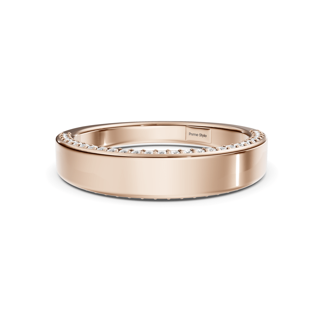 0.30 CT Round Cut Lab Grown Diamonds - Wedding Band - Primestyle.com