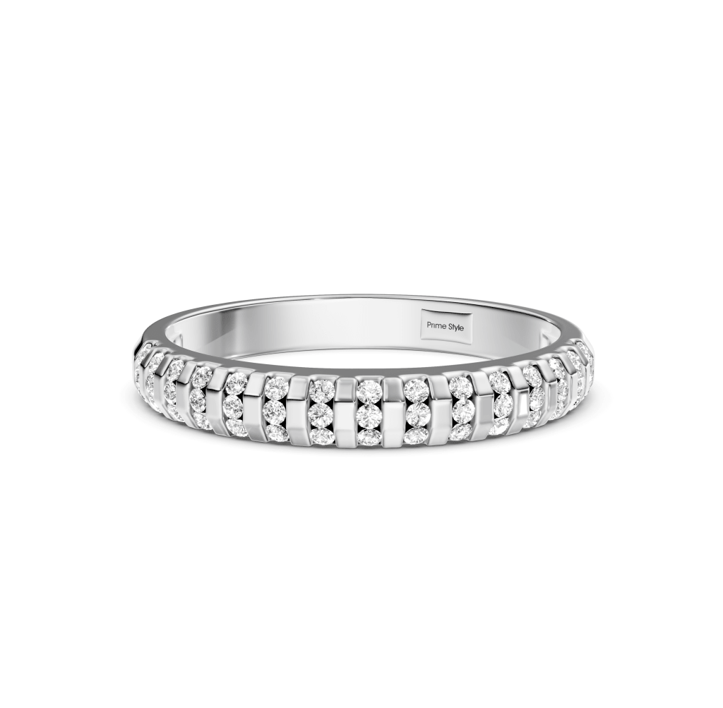 0.25 CT Round Cut Natural Diamonds - Wedding Band - Primestyle.com
