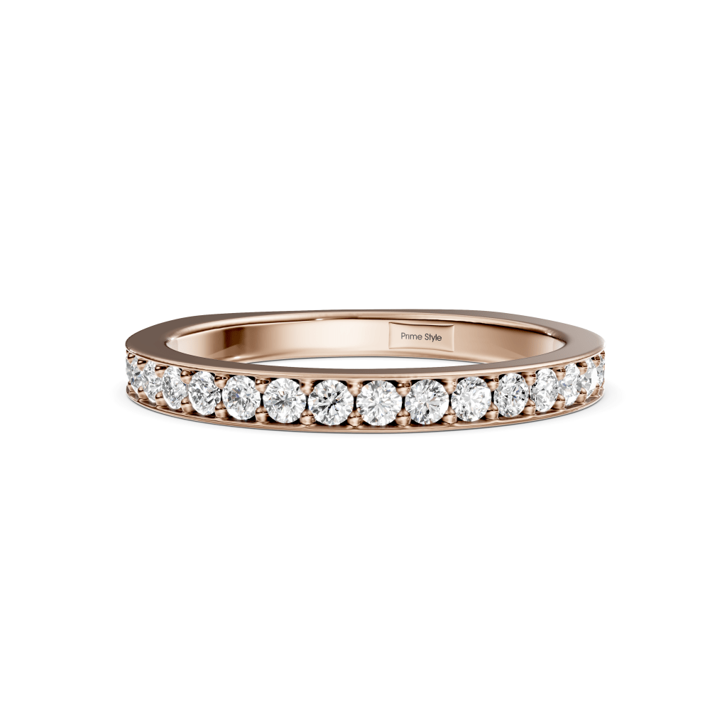 0.50 CT Round Cut Natural Diamonds - Wedding Band - Primestyle.com